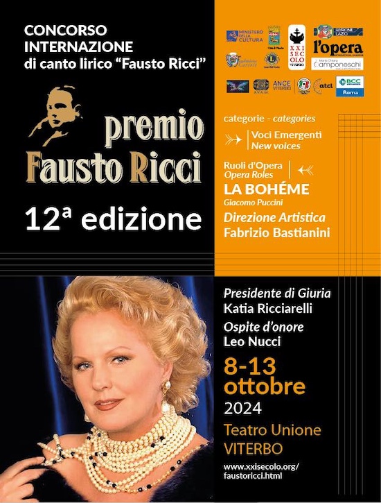 Premio Fausto Ricci 2024 con Katia Ricciarelli -
            Viterbo