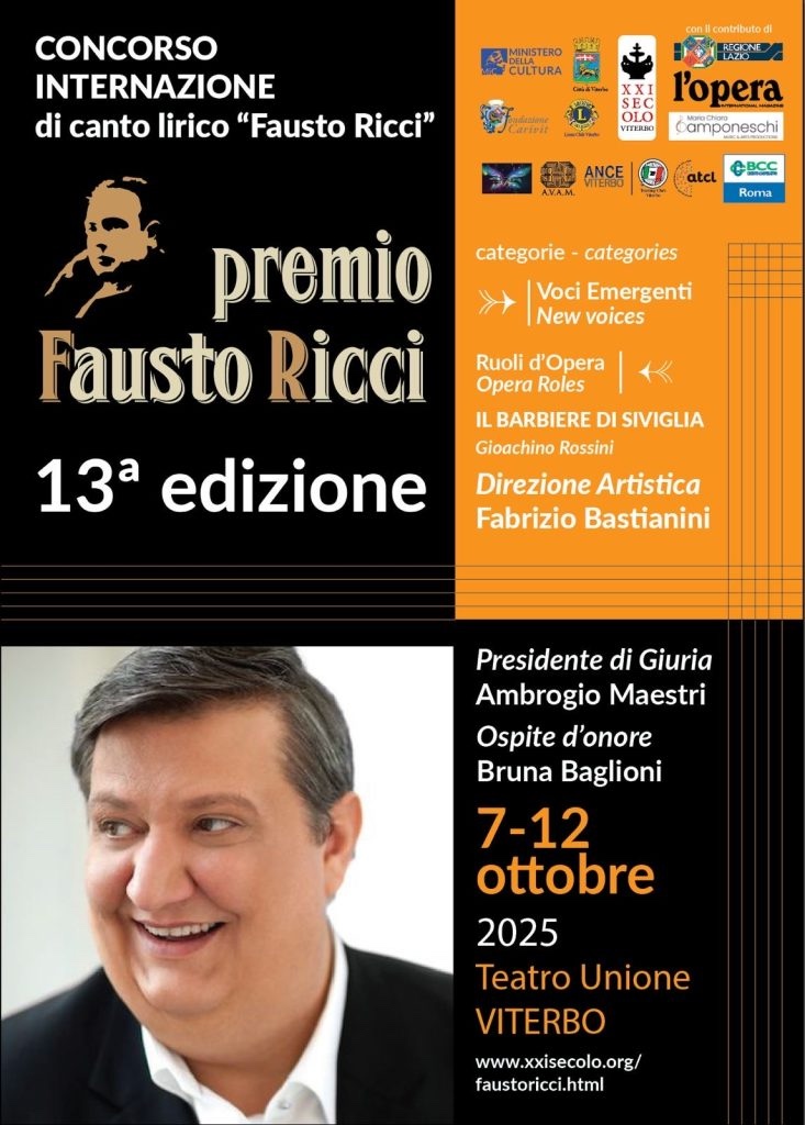 Viterbo
              - Teatro dell'Unione - Premio Fausto Ricci 2025 -
              Presidente di giuria Ambrogio Maestri